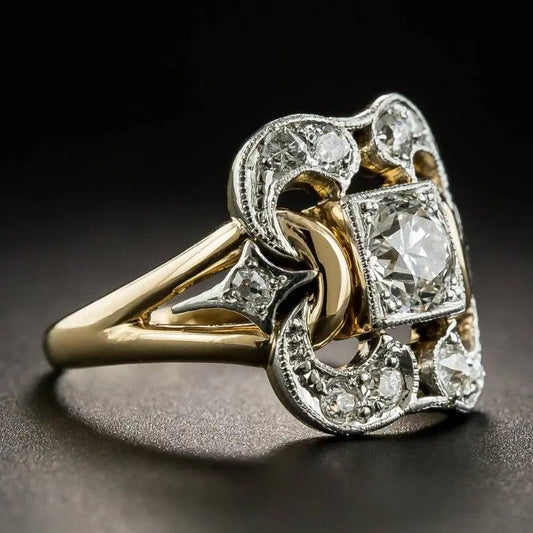 Vintage-Zirkonia-Goldring